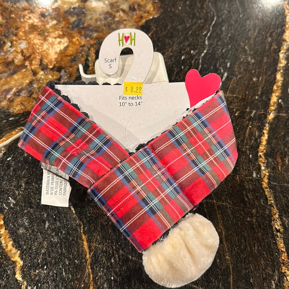 HuggleHounds Christmas Holiday Scarf S NWT